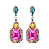 Colorful Vintage Crystal Earrings