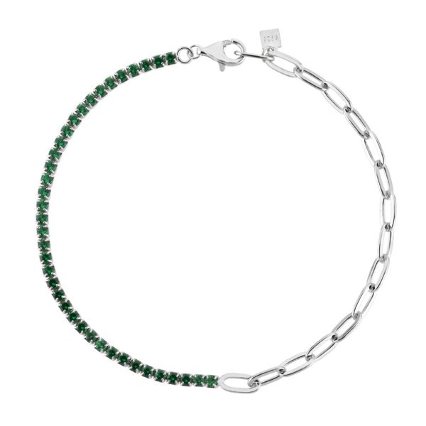 Green Half Diamond Bracelet