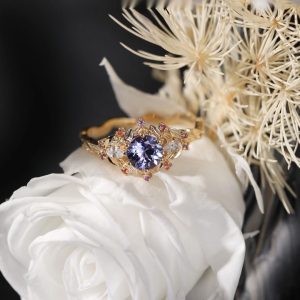 Blue Diamond Ring