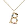 Alphabet Crystal Gem Necklace