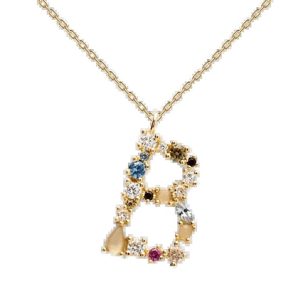 Alphabet Crystal Gem Necklace