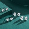 Oval Diamond Stud Earrings
