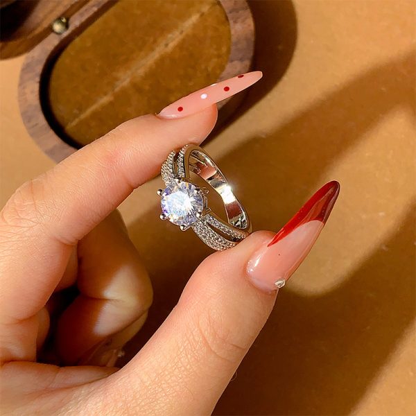 Three Layer Engagement Ring