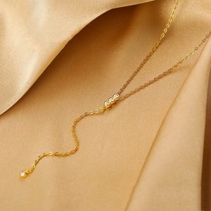 Fringed Zircon Necklace