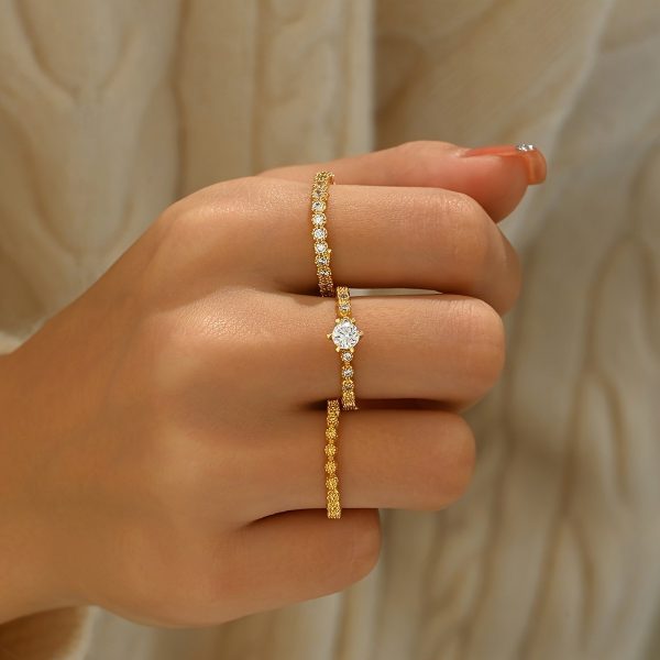 Golden Sparkle Ring Set