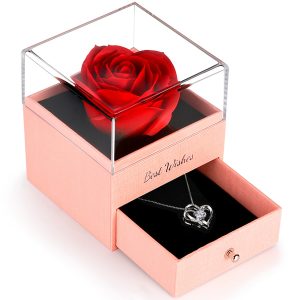 Necklace With Rose Gift Box