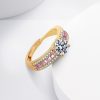 Starry Champagne Gold Diamond Ring