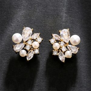 20db3803-9611-48b9-96b1-411ef376d1a2.jpg Fresh Water Pearl Zircon Earrings