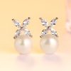 Pearl Sterling Silver Stud Earrings