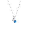 Super Shiny Blue Zircon Necklace