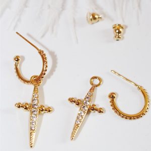 Two Way Cross Earrings