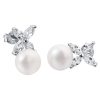 Pearl Sterling Silver Stud Earrings