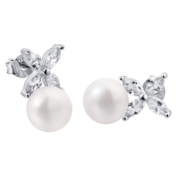 Pearl Sterling Silver Stud Earrings