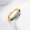 Starry Champagne Gold Diamond Ring