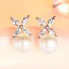 Pearl Sterling Silver Stud Earrings