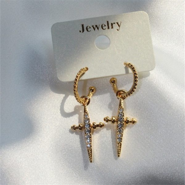 Two Way Cross Earrings