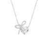 Diamond Bow Heart Necklace