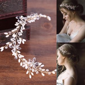 White Pearl Hair Band Head Piece