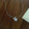 Diamond Bow Heart Necklace