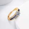 Starry Champagne Gold Diamond Ring