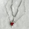 Heart Sword Necklace Gift Box Set