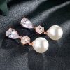 Stylish Water Drop Pearl Earrings