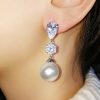 Stylish Water Drop Pearl Earrings
