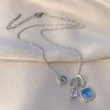 Super Shiny Blue Zircon Necklace