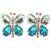 Rhinestone Exaggerated Butterfly Earrings