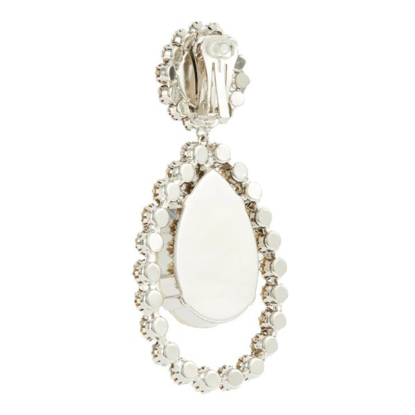 Rhinestone Tear Drop Earrings