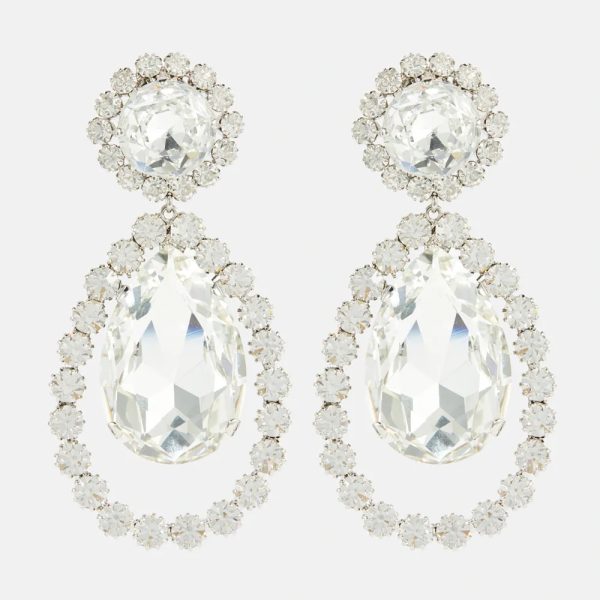 Rhinestone Tear Drop Earrings