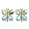 Rhinestone Exaggerated Butterfly Earrings