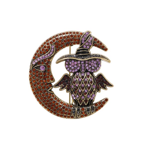 Moon Owl Brooch