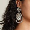 Rhinestone Tear Drop Earrings