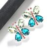 Rhinestone Exaggerated Butterfly Earrings