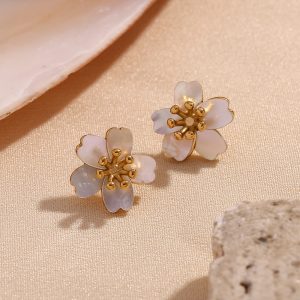 Gold Petal Earrings