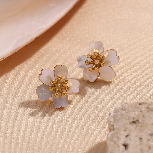 Gold Petal Earrings