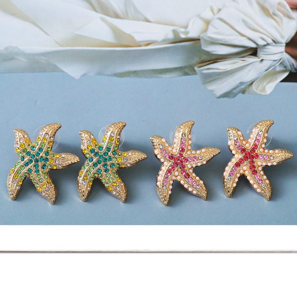 Starfish Full Diamond Earrings