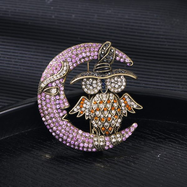 Moon Owl Brooch