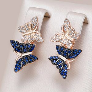 Two Tone Butterfly Earrings