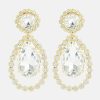 Rhinestone Tear Drop Earrings