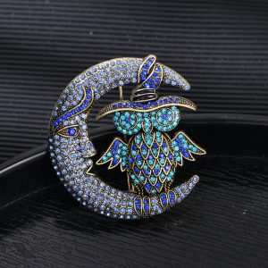Moon Owl Brooch