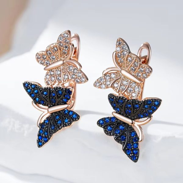 Two Tone Butterfly Earrings
