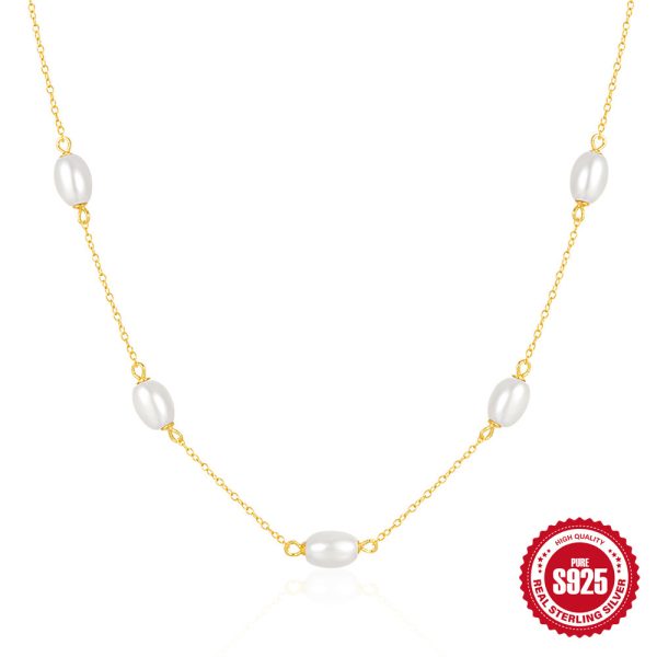 Oval Pearl Necklace
