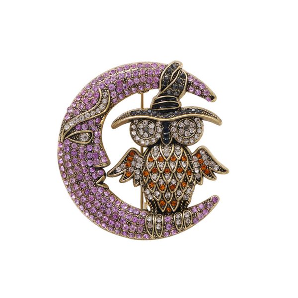 Moon Owl Brooch