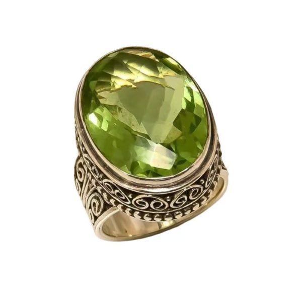 Vintage Natural Jade Art Carving Ring