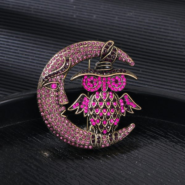 Moon Owl Brooch