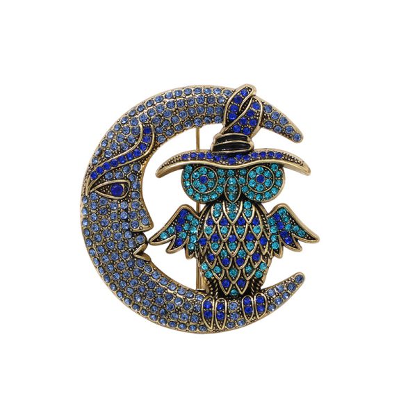 Moon Owl Brooch