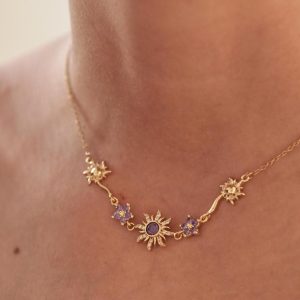 Purple SunflowerNecklace