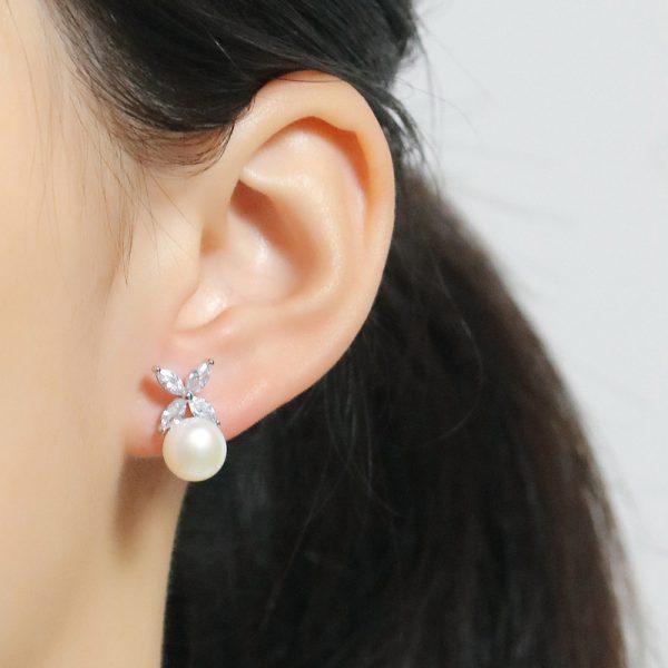 Pearl Sterling Silver Stud Earrings